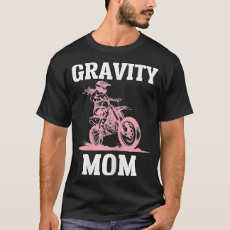 ウィメンズグラビティマモトクロスバイクもしくは自転車に乗る人レーシングレーサー Tシャツ