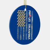 ウィメンズグランドパ誇りを持ったアメリカ国旗のサッカー セラミックオーナメント (右)