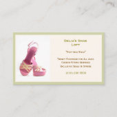 ウィメンズグリーンファッションシューズピンクハイヒール 名刺 (正面)