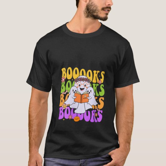 ウィメンズグルーヴィブークキュート幽霊読ブックズホール Tシャツ (正面)