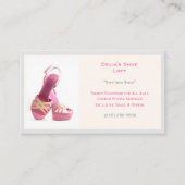 ウィメンズグレーファッションシューズピンクハイヒール 名刺 (正面)