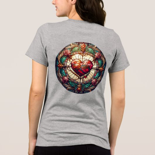 ウィメンズグレーTシャツ トライブレンドTシャツ (裏面)