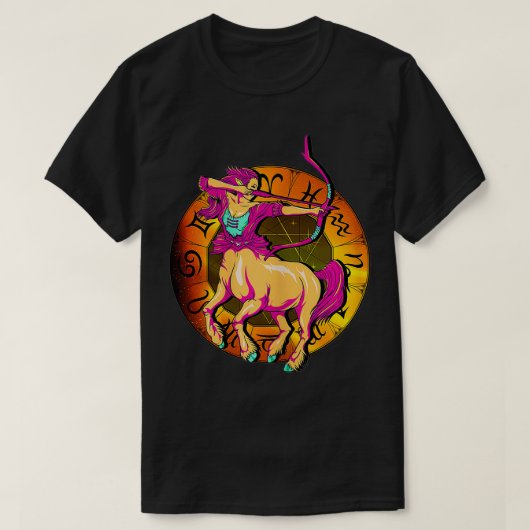 ウィメンズケンタウールサギタリウス12月ホロスコープ Tシャツ (デザイン正面)