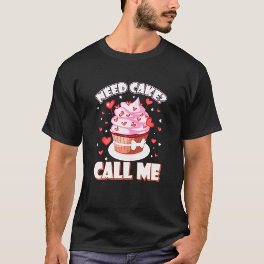 ウィメンズケーキコール私にベーキング皮肉の女性 Tシャツ (正面)