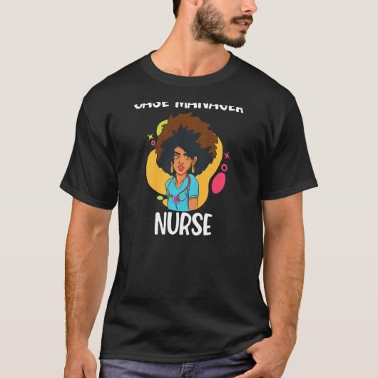 ウィメンズケースマネージャーアメリカンアメリカンナース Tシャツ (正面)