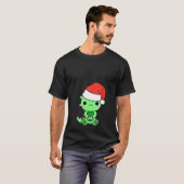 ウィメンズゲームクリスマスボーイズおたく恐竜 Tシャツ (正面フル)