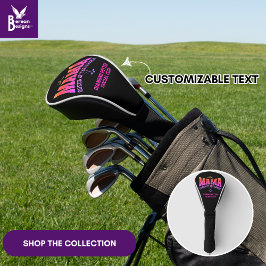 ウィメンズゴルフマママクイーンオブザグリーンカスタム ゴルフヘッドカバー