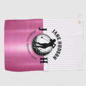 ウィメンズゴルフモノグラムデザイン ゴルフタオル (横)