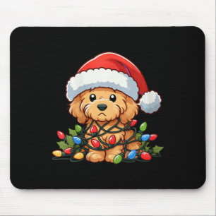 ウィメンズゴールデンドルクリスマスライトドッグおもしろいXma マウスパッド