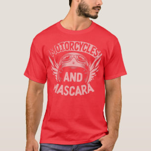 ウィメンズサイクリングオートバイとマスカラバイクもしくは自転車に乗る人1054 Tシャツ