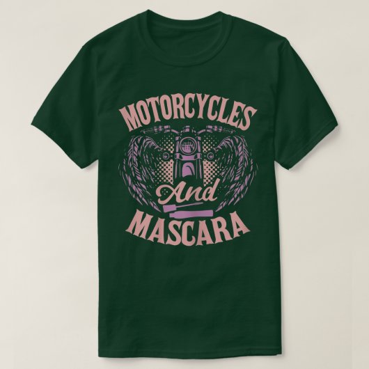 ウィメンズサイクリングオートバイとマスカラバイクもしくは自転車に乗る人1424 Tシャツ (デザイン正面)