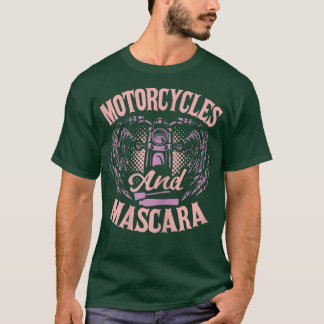 ウィメンズサイクリングオートバイとマスカラバイクもしくは自転車に乗る人1424 Tシャツ