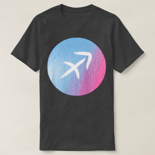 ウィメンズサギタウルスアストロロジー占星術ウィメンズティー Tシャツ (デザイン正面)