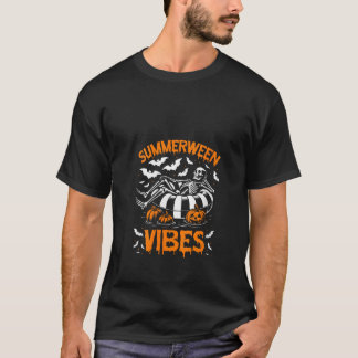 ウィメンズサマーウィーンビーブススケルトンフロートサマーホール Tシャツ