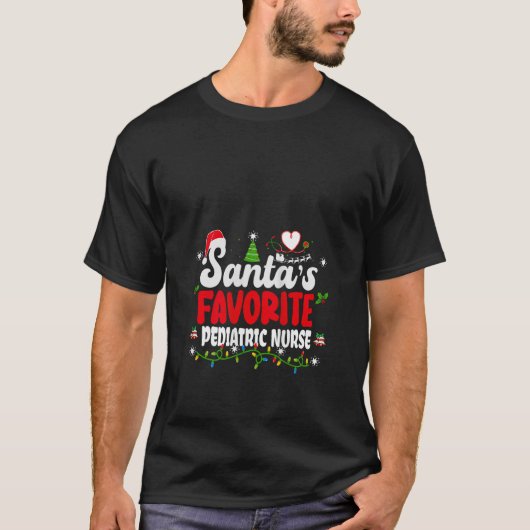 ウィメンズサンタズ小お気に入りの児ナースクリスマス Tシャツ (正面)