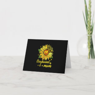 ウィメンズサンフラワーグレイハウンド母の犬の恋人のギフト サンキューカード