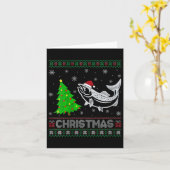 ウィメンズサーモンクリスマスツリー照明醜いクリスマスソフトウェア カード (黄色い花)