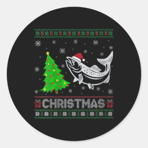 ウィメンズサーモンクリスマスツリー照明醜いクリスマスソフトウェア ラウンドシール