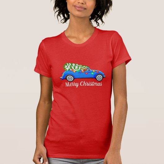 ウィメンズシャツホリデーカー Tシャツ (正面)