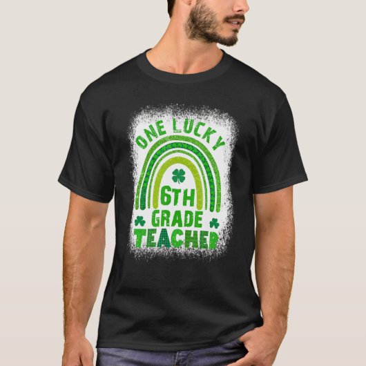 ウィメンズシャムロックワンラッキー先生St patricks day Tシャツ (正面)