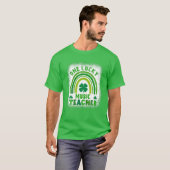 ウィメンズシャムロックワンラッキー先生St patricks day Tシャツ (正面フル)