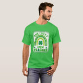 ウィメンズシャムロックワンラッキー先生St patricks day Tシャツ (正面フル)