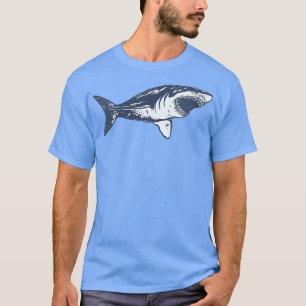 ウィメンズシャーク顔素晴らしホワイトシャークVNeck Tシャツ