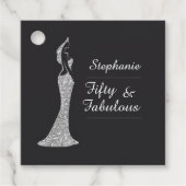 ウィメンズシルバーカクテルモダンドレス誕生日 フェイバータグ (正面)