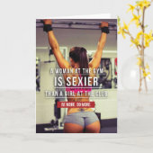 ウィメンズジムトレーニング やる気を起こさせる カード (黄色い花)