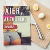 ウィメンズジムトレーニング やる気を起こさせる キッチンタオル (四つ折り)