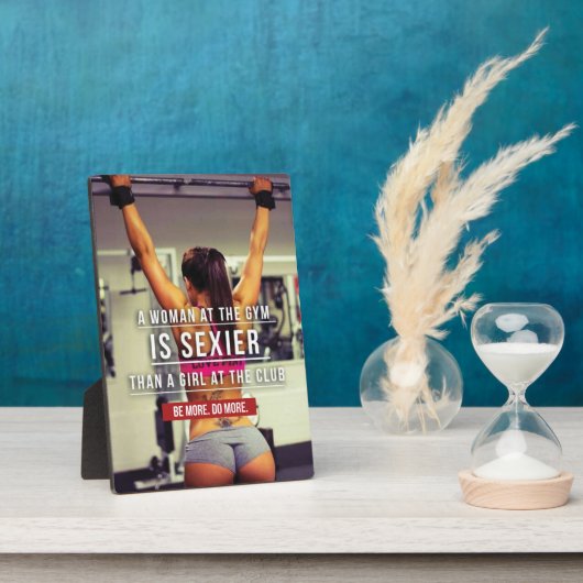 ウィメンズジムトレーニング やる気を起こさせる フォトプラーク (側面)