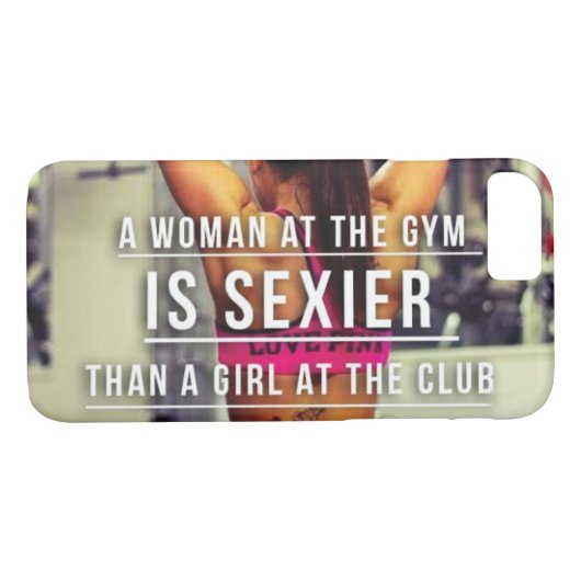 ウィメンズジムトレーニング やる気を起こさせる Case-Mate iPhoneケース (裏面(横))