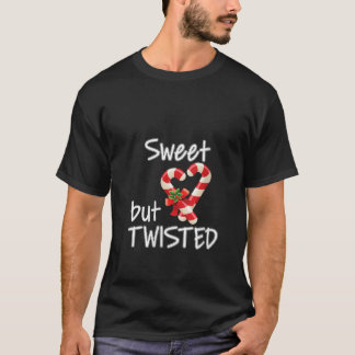 ウィメンズスウィートがツイストキャンディーケーンクリスメリーマ Tシャツ