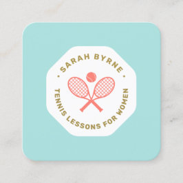 ウィメンズスクエアビジネスカード用テニスコーチ スクエア名刺