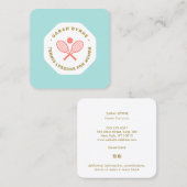 ウィメンズスクエアビジネスカード用テニスコーチ スクエア名刺 (正面/裏面)