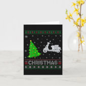 ウィメンズスクータースクリスマスツリー照明醜いクリスマス カード (黄色い花)