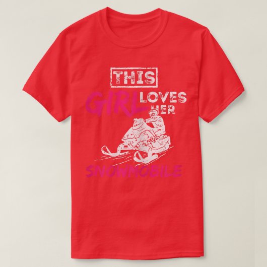 ウィメンズスノーモービルガール Tシャツ (デザイン正面)