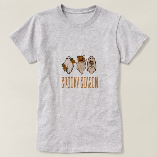 ウィメンズスプークシーズ幽霊シャツ – Halloween Vibes Tシャツ (デザイン正面)