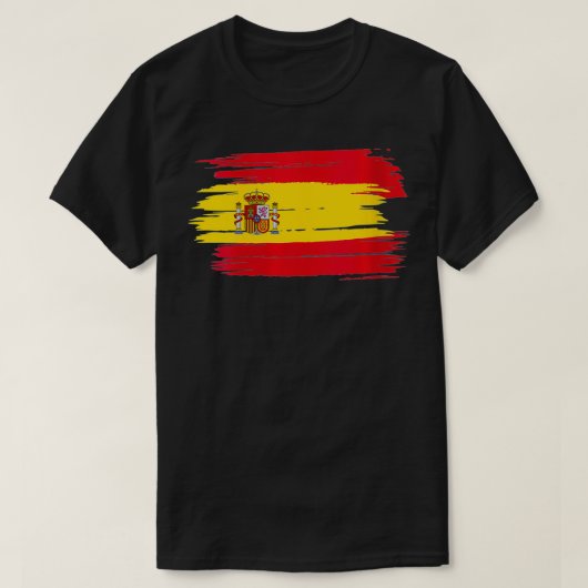 ウィメンズスペインスペインのバルセロナ国旗マドリッドカントリー Tシャツ (デザイン正面)
