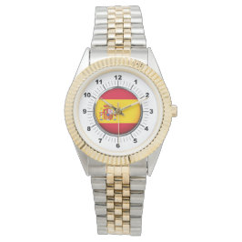 ウィメンズスペイン国旗のツートーンブレスレットウォッチ 腕時計