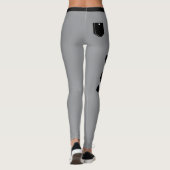 ウィメンズスリバーグレーフローラモダンかわいいトレンディーシック レギンス (裏面)