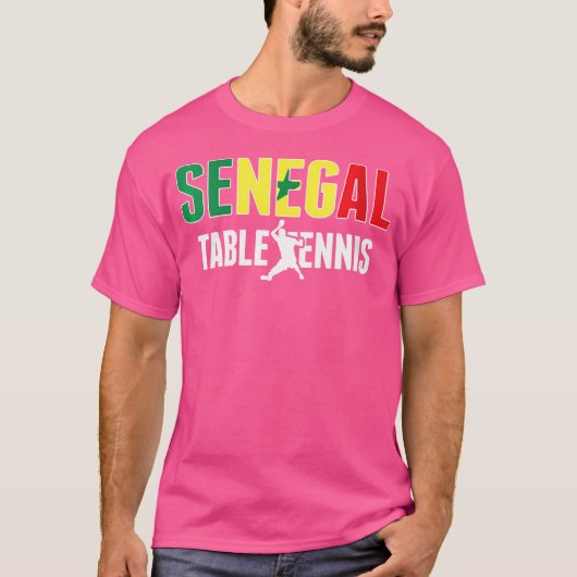 ウィメンズセ誇りを持ったネガル卓球愛好家ジャージーセン Tシャツ (正面)