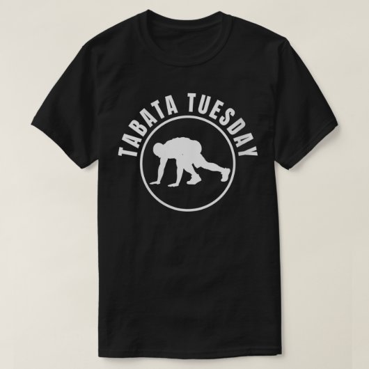 ウィメンズタバタ火曜日A HIITフィットネストレーニングL Tシャツ (デザイン正面)