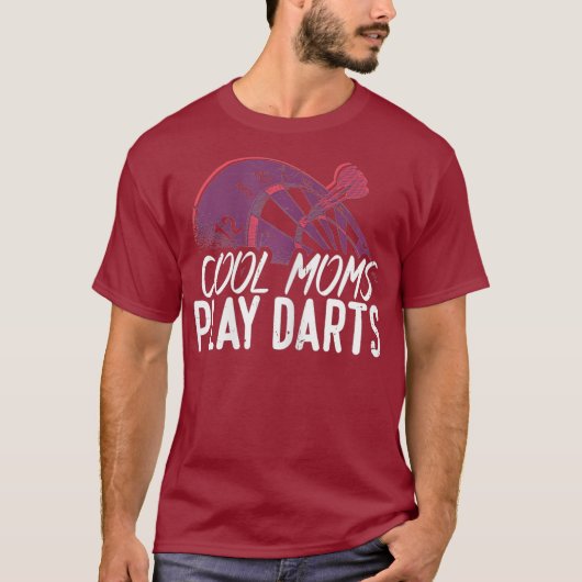 ウィメンズダーツプレーヤー – Dart Arrows Dartboard Mom Tシャツ (正面)