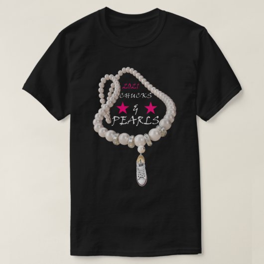 ウィメンズチャックスパールカマラコンバース女性の少女 Tシャツ (デザイン正面)