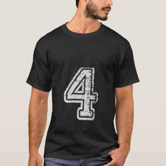ウィメンズチームジャージーユニフォームNumber 4 Four School S Tシャツ