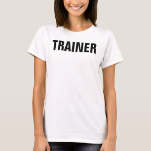 ウィメンズチームトレーナーコーチ白黒テンプレート Tシャツ