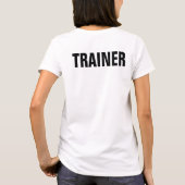 ウィメンズチームトレーナーコーチ白黒テンプレート Tシャツ (裏面)