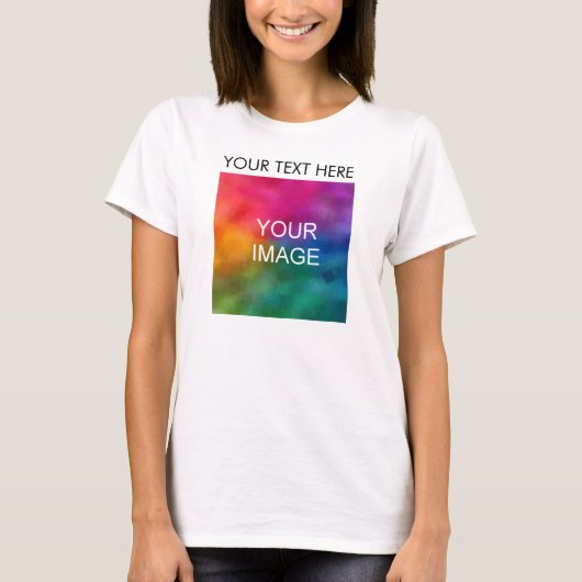 ウィメンズティカスタムーエレガントモダントレンディーテンプレート Tシャツ (正面)