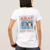 ウィメンズティー – GOATホームスクーリングポッドキャスト Tシャツ (裏面)